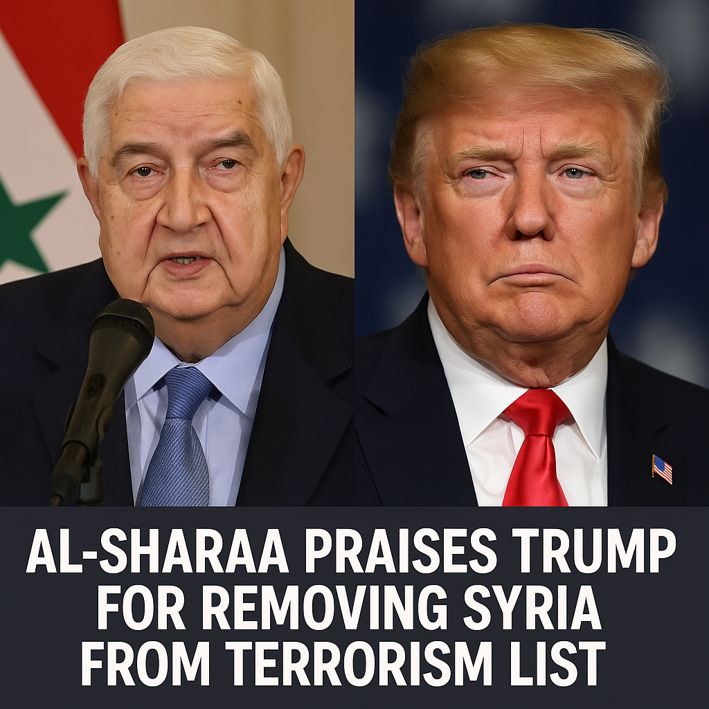 Illustration of Al-Sharaa Praises Trump for Removing Syria from Terrorism List