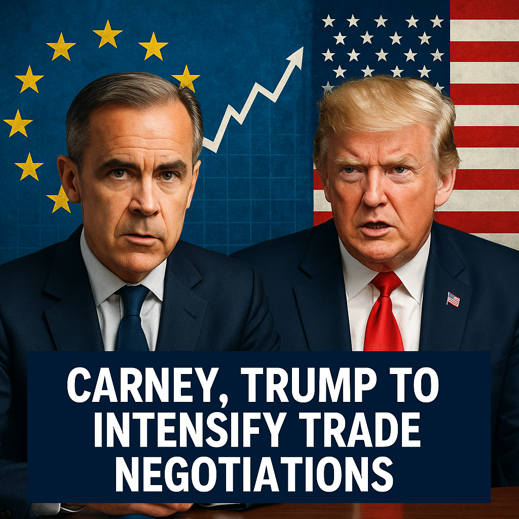 Illustration of Carney, Trump to Intensify Trade Negotiations