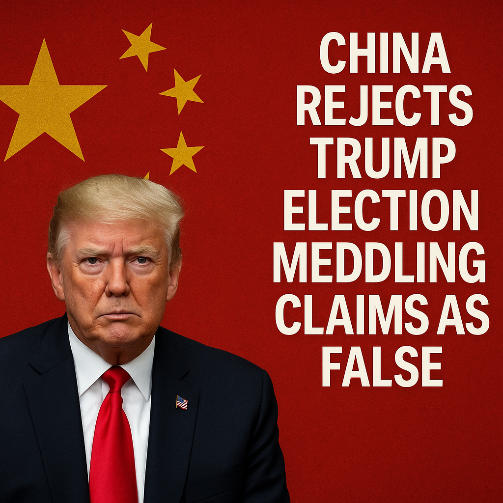Illustration of China Rejects Trump Election Meddling Claims As False