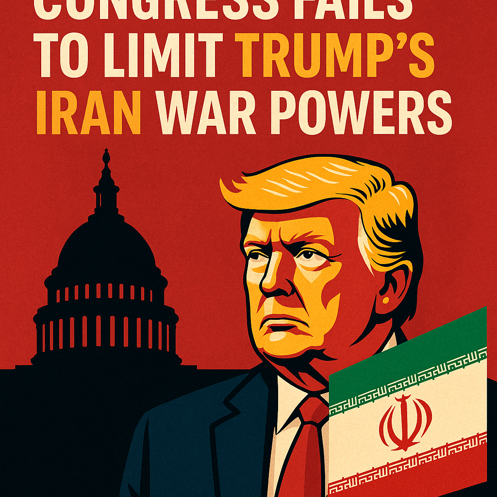 Illustration of Congress Fails to Limit Trump's Iran War Powers