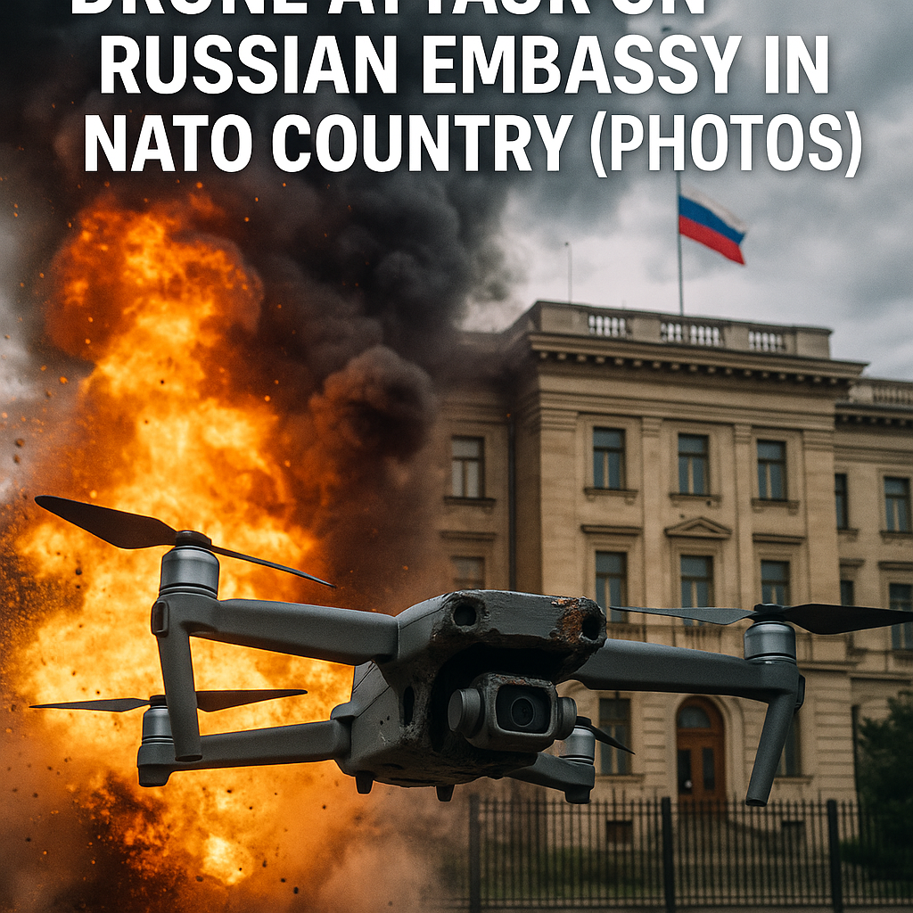 Illustration of Drone Attack on Russian Embassy in NATO Country (PHOTOS)