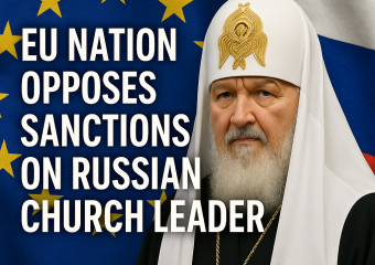 Illustration of EU Nation Opposes Sanctions on Russian Church Leader