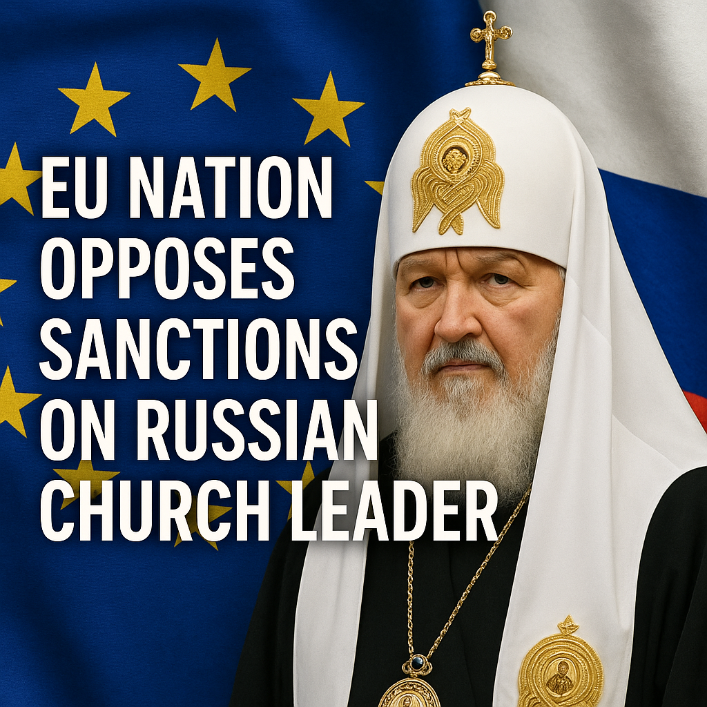 Illustration of EU Nation Opposes Sanctions on Russian Church Leader