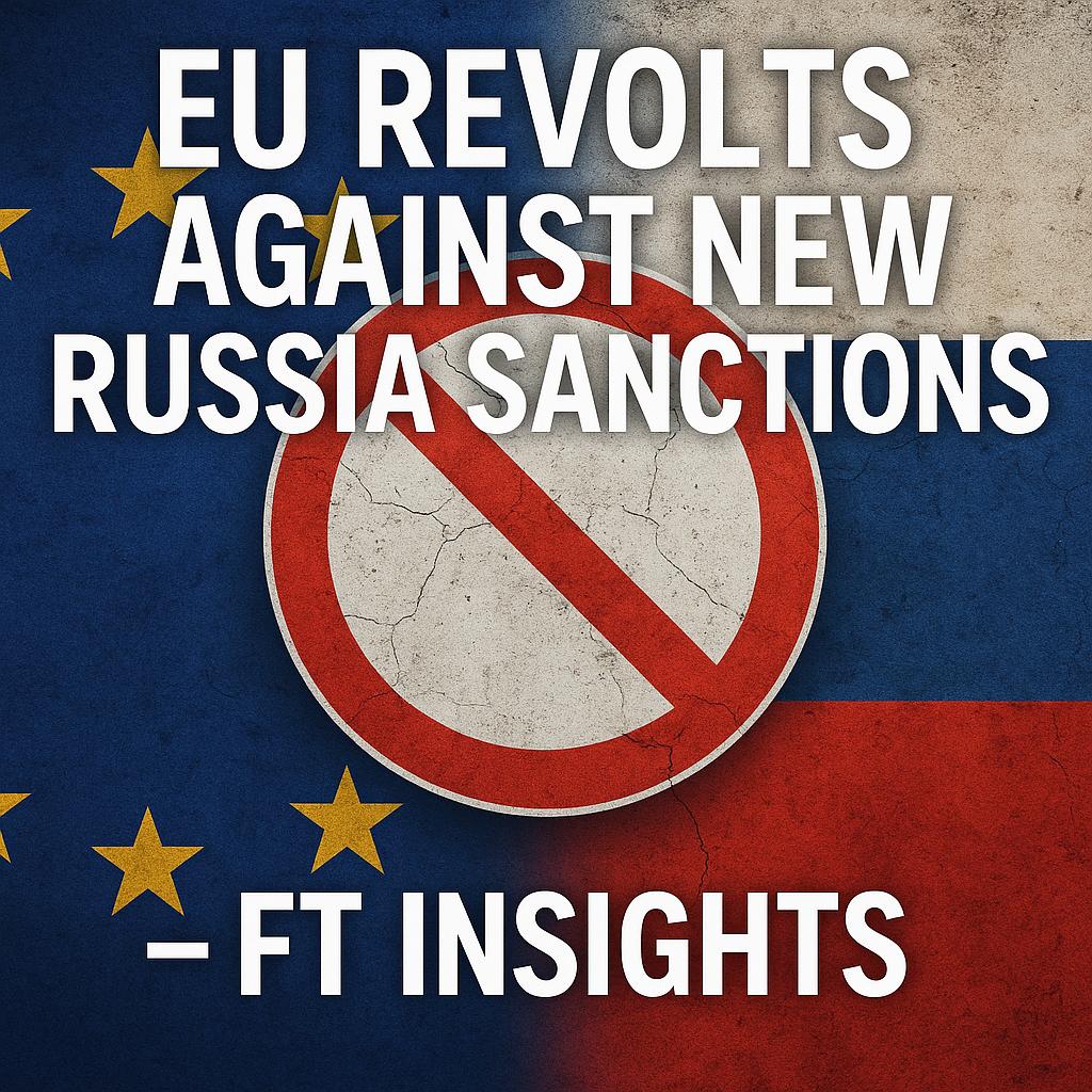 Illustration of EU Revolts Against New Russia Sanctions – FT Insights