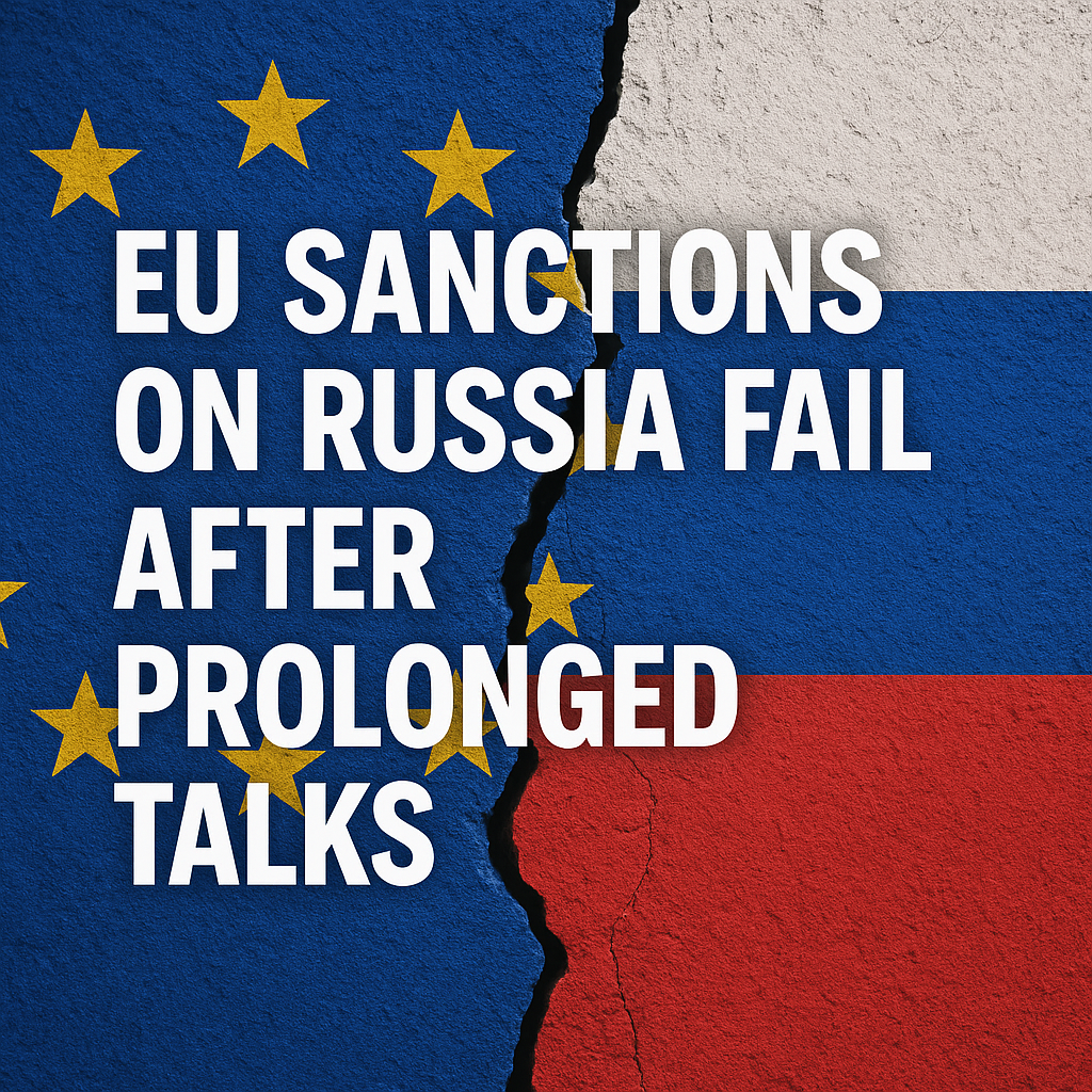 Illustration of EU Sanctions on Russia Fail After Prolonged Talks