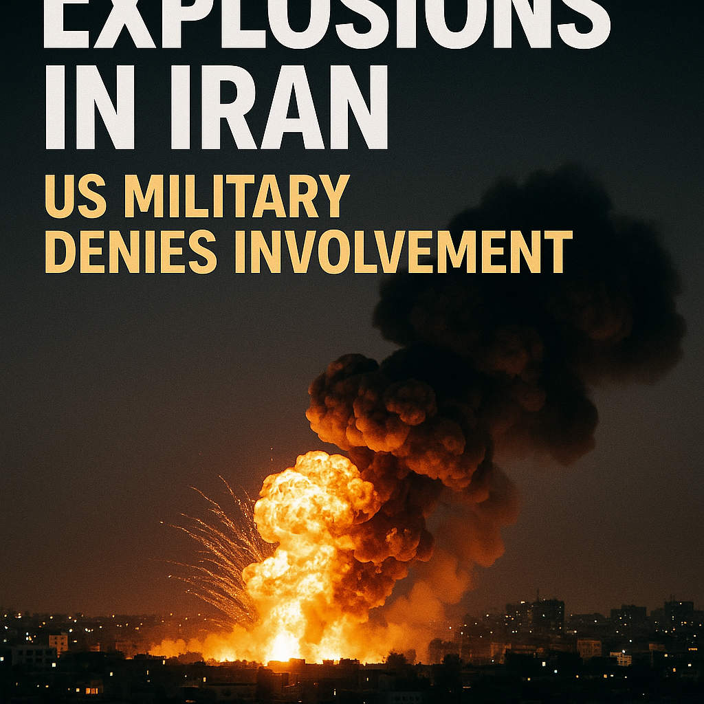 Illustration of Explosions in Iran: US Military Denies Involvement