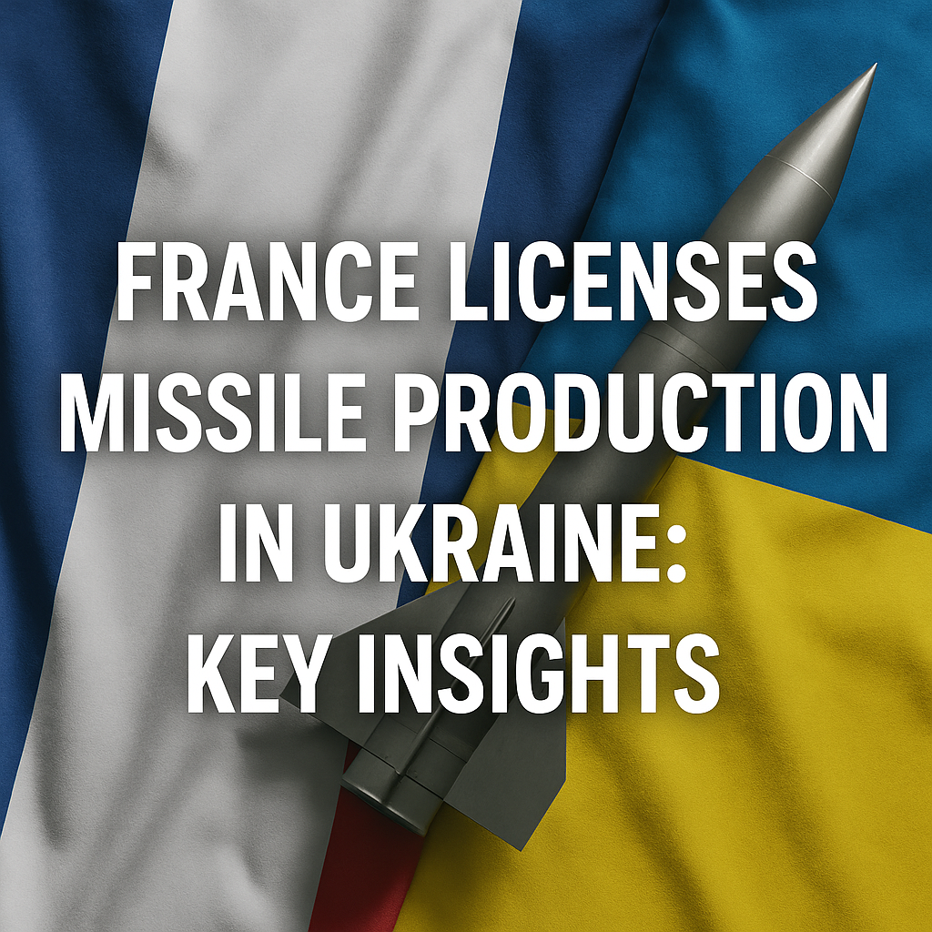 Illustration of France Licenses Missile Production in Ukraine: Key Insights