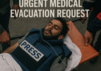 Illustration of Gaza Journalists Urgent Medical Evacuation Request