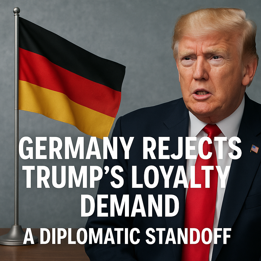 Illustration of Germany Rejects Trump's Loyalty Demand: A Diplomatic Standoff