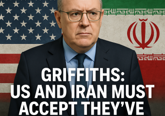 Illustration of Griffiths: US and Iran Must Accept They've 'Lost' in Diplomacy