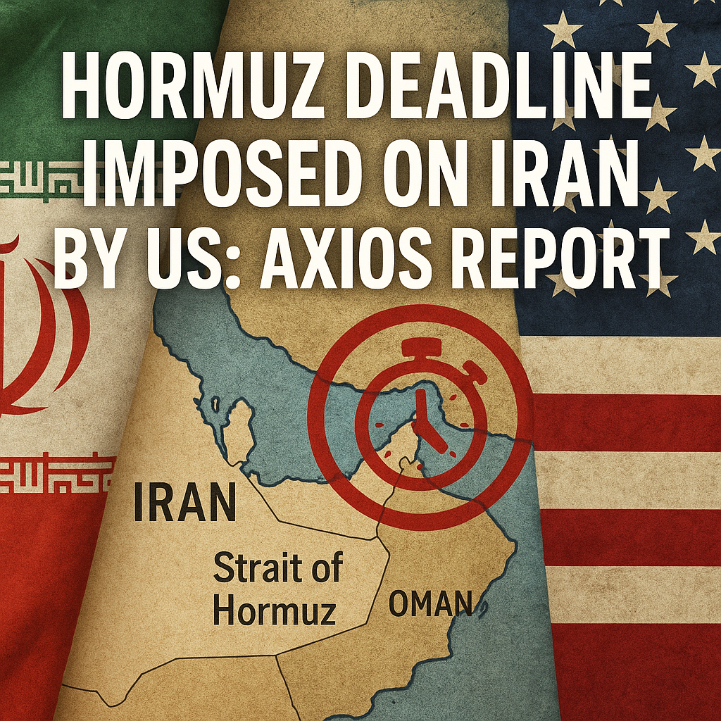 Illustration of Hormuz Deadline Imposed on Iran by US: Axios Report