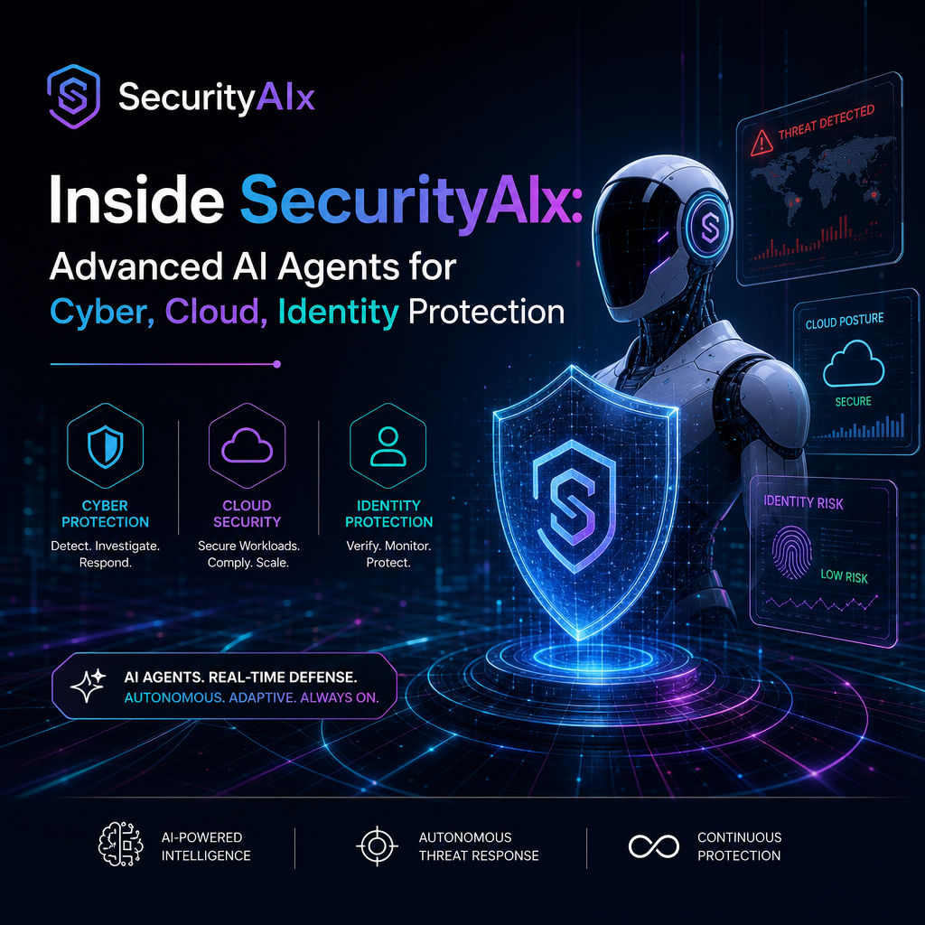 SecurityAIx AI agents for real-time cyber, cloud, and identity protection