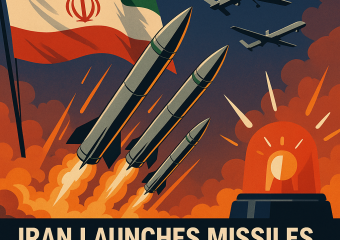 Illustration of Iran Launches Missiles, Drones: Bahrain Sounds Sirens
