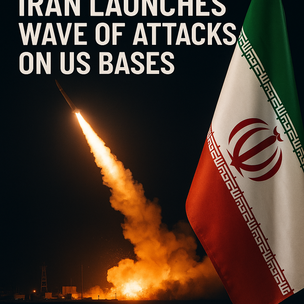 Illustration of Iran Launches Wave of Attacks on US Bases