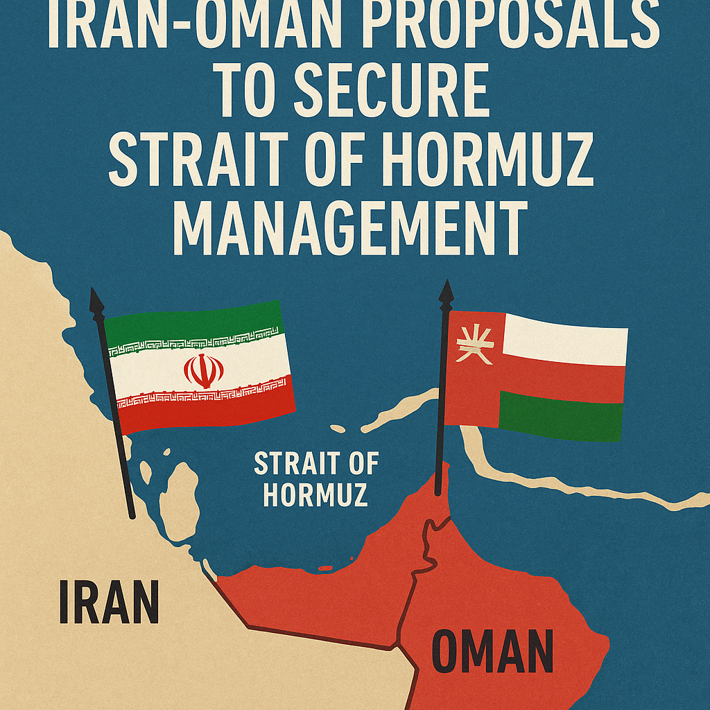 Illustration of Iran-Oman Proposals to Secure Strait of Hormuz Management