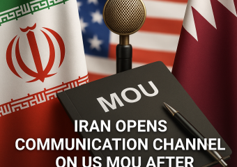 Illustration of Iran Opens Communication Channel on US MoU After Qatar Talks