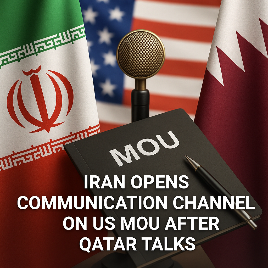 Illustration of Iran Opens Communication Channel on US MoU After Qatar Talks