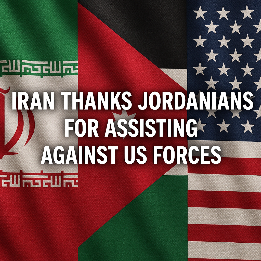 Illustration of Iran Thanks Jordanians for Assisting Against US Forces