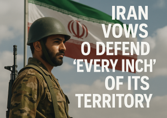 Illustration of Iran Vows to Defend 'Every Inch' of Its Territory