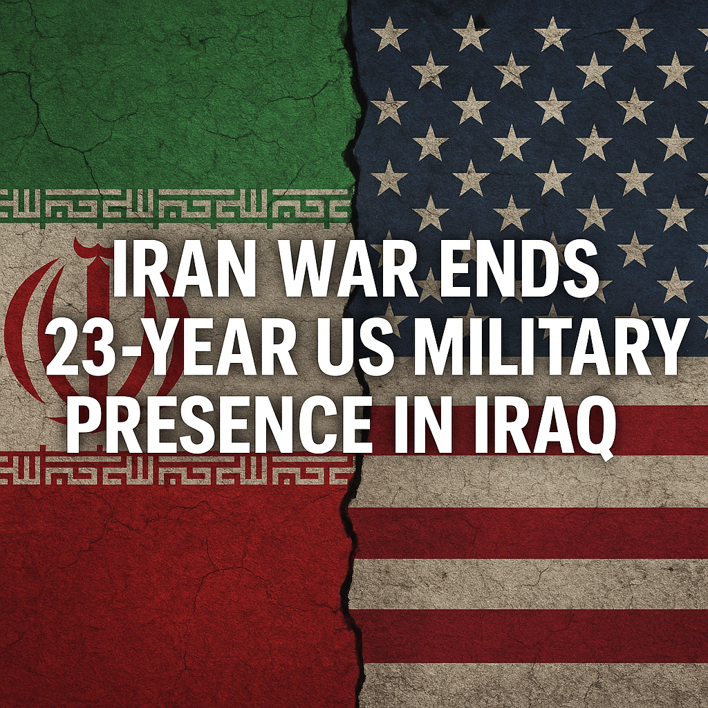 Illustration of Iran War Ends 23-Year US Military Presence in Iraq
