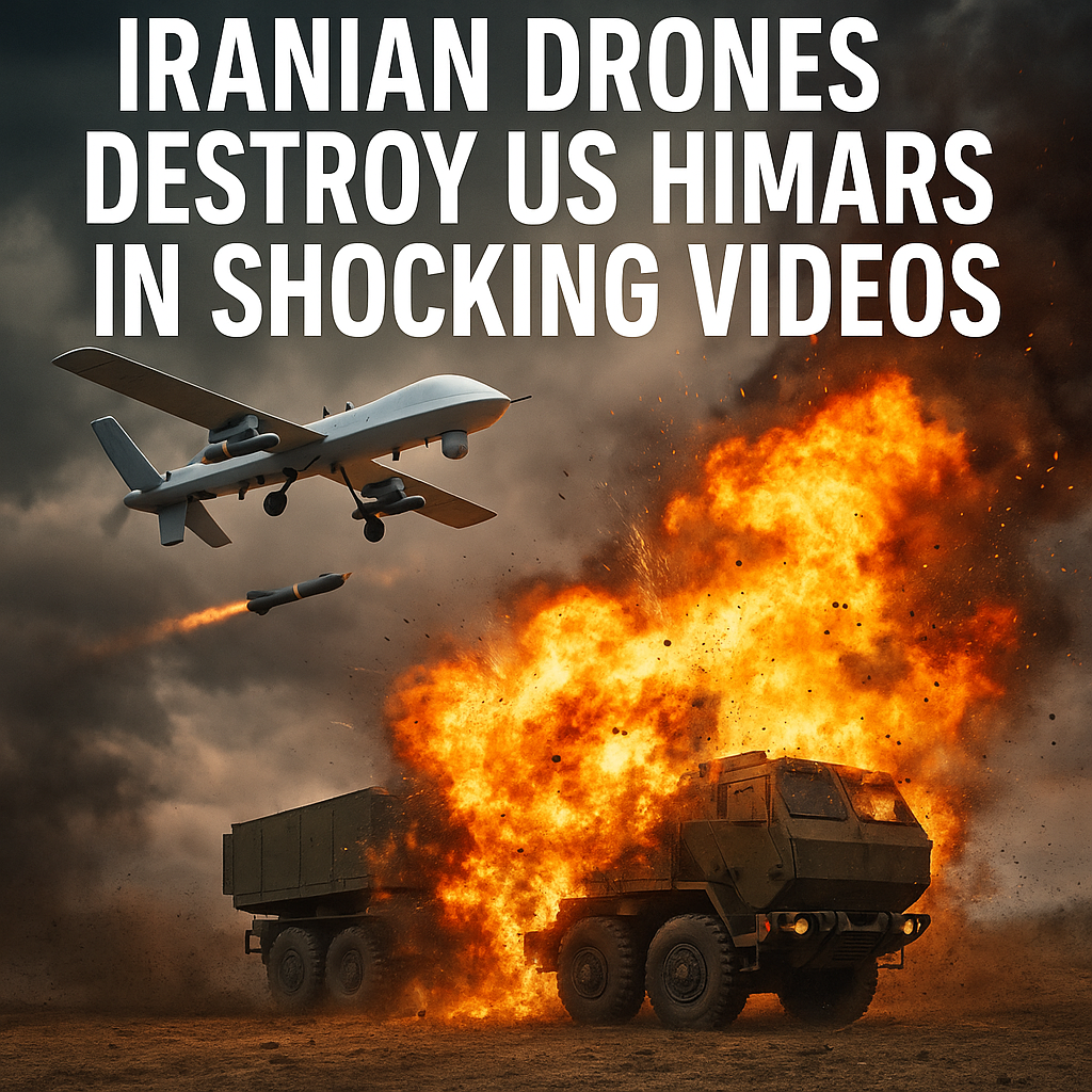 Illustration of Iranian Drones Destroy US HIMARS in Shocking Videos
