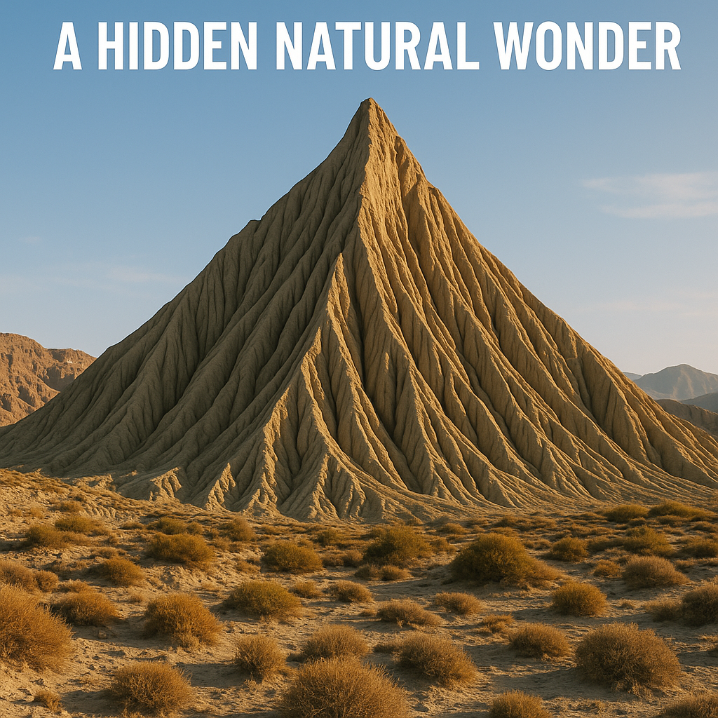 Illustration of Iran's Pickaxe Mountain: A Hidden Natural Wonder