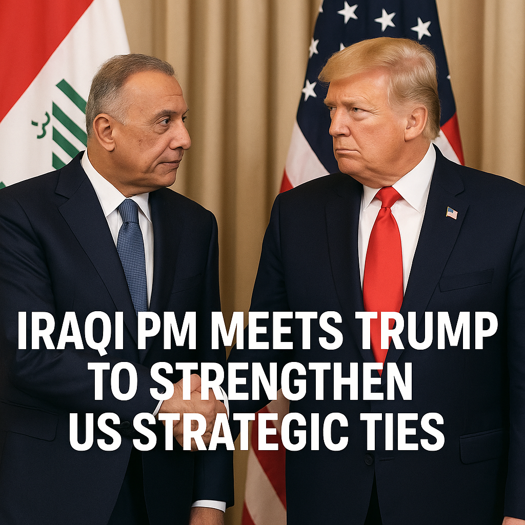 Illustration of Iraqi PM Meets Trump to Strengthen US Strategic Ties