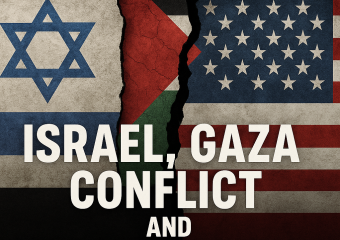 Illustration of Israel, Gaza Conflict and the Future of US Power