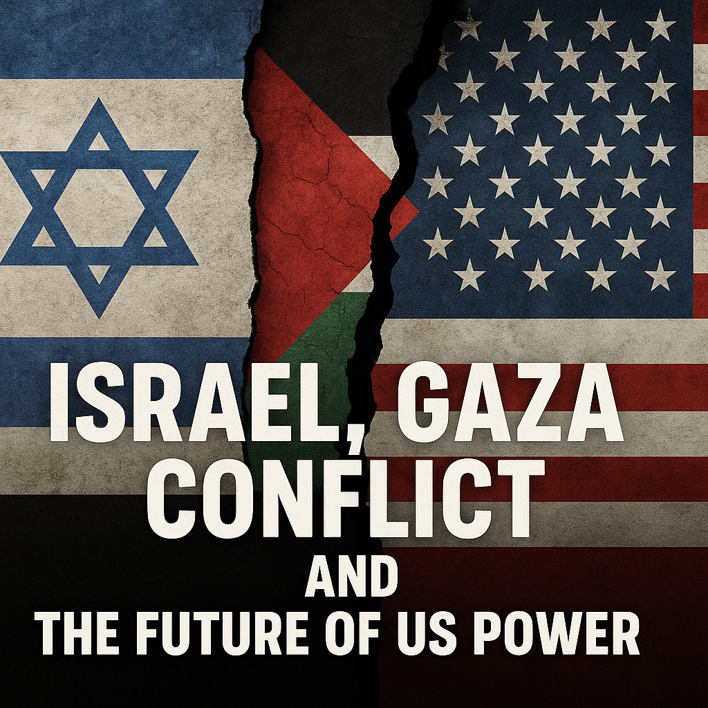 Illustration of Israel, Gaza Conflict and the Future of US Power