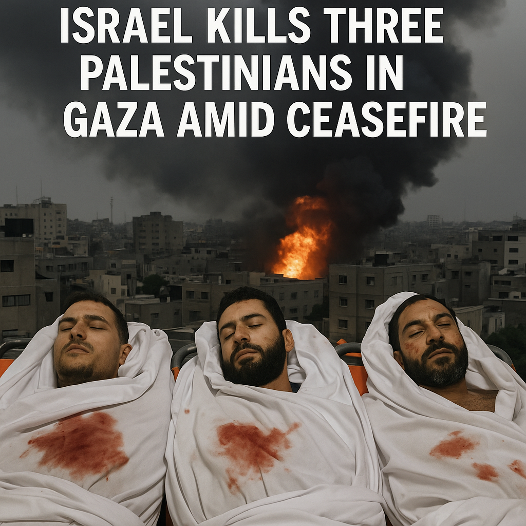 Illustration of Israel Kills Three Palestinians in Gaza Amid Ceasefire