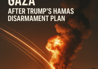 Illustration of Israel Strikes Gaza After Trump's Hamas Disarmament Plan