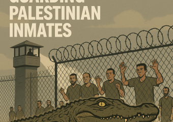 Illustration of Israel to Use Crocodiles for Guarding Palestinian Inmates
