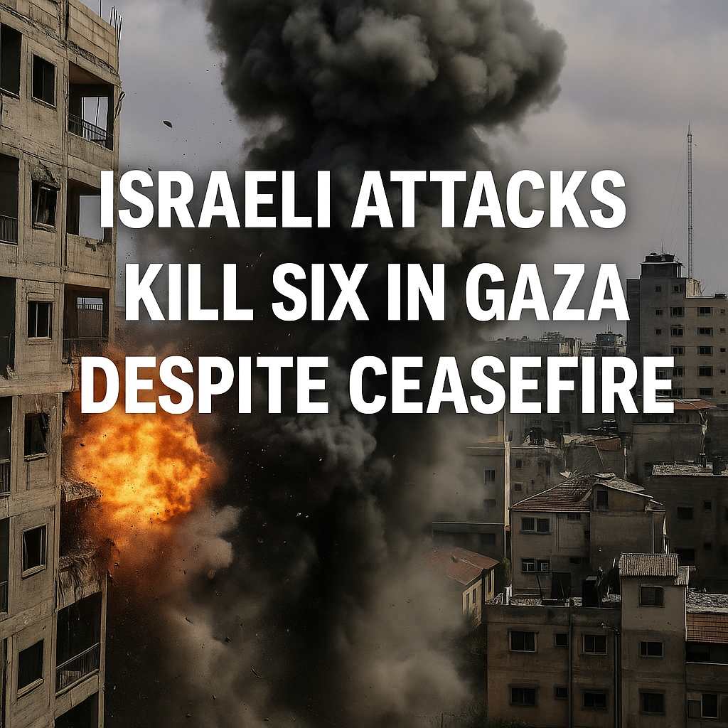 Illustration of Israeli Attacks Kill Six in Gaza Despite Ceasefire
