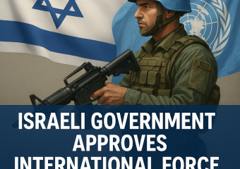 Illustration of Israeli Government Approves International Force for Gaza Stability
