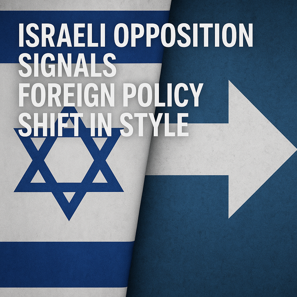 Illustration of Israeli Opposition Signals Foreign Policy Shift in Style