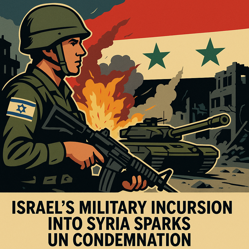 Illustration of Israel's Military Incursion into Syria Sparks UN Condemnation