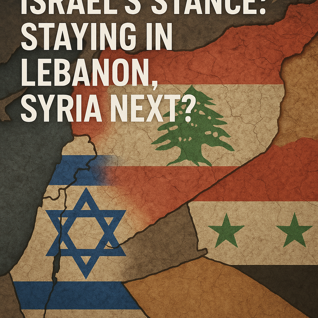 Illustration of Israel's Stance: Staying in Lebanon, Syria Next?