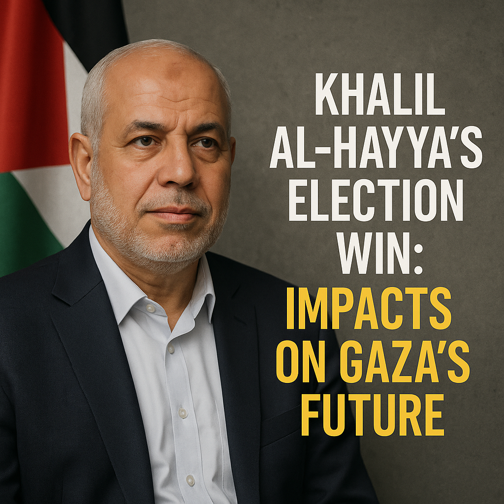 Illustration of Khalil al-Hayya’s Election Win: Impacts on Gaza's Future