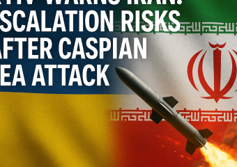 Illustration of Kyiv Warns Iran: Escalation Risks After Caspian Sea Attack