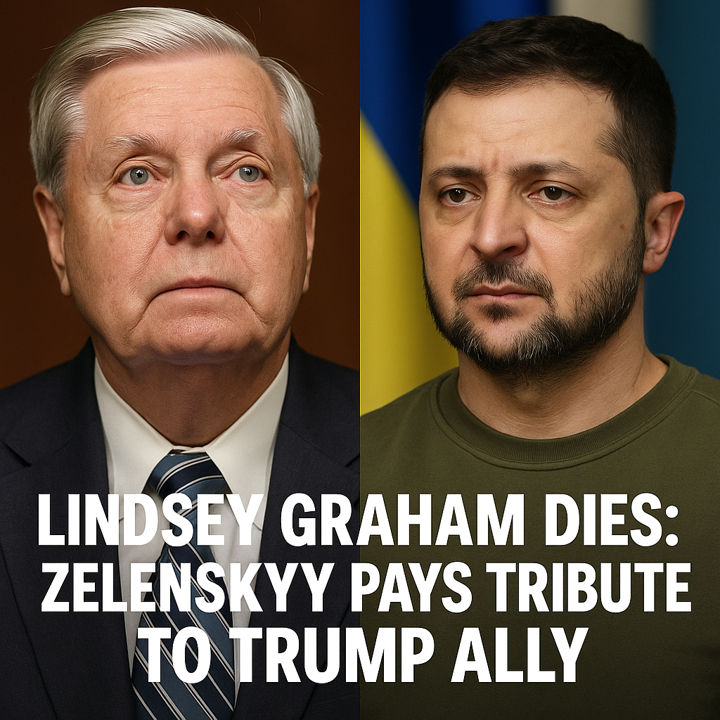Illustration of Lindsey Graham Dies: Zelenskyy Pays Tribute to Trump Ally