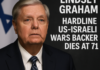 Illustration of Lindsey Graham, Hardline US-Israeli Wars Backer, Dies at 71