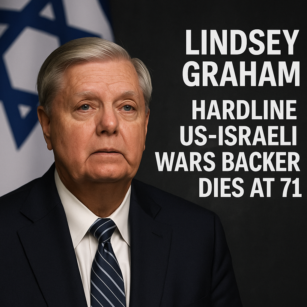 Illustration of Lindsey Graham, Hardline US-Israeli Wars Backer, Dies at 71