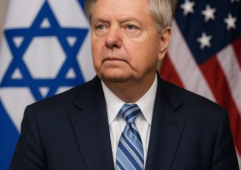 Illustration of Lindsey Graham's Legacy: Israel Advocate and Trump Ally