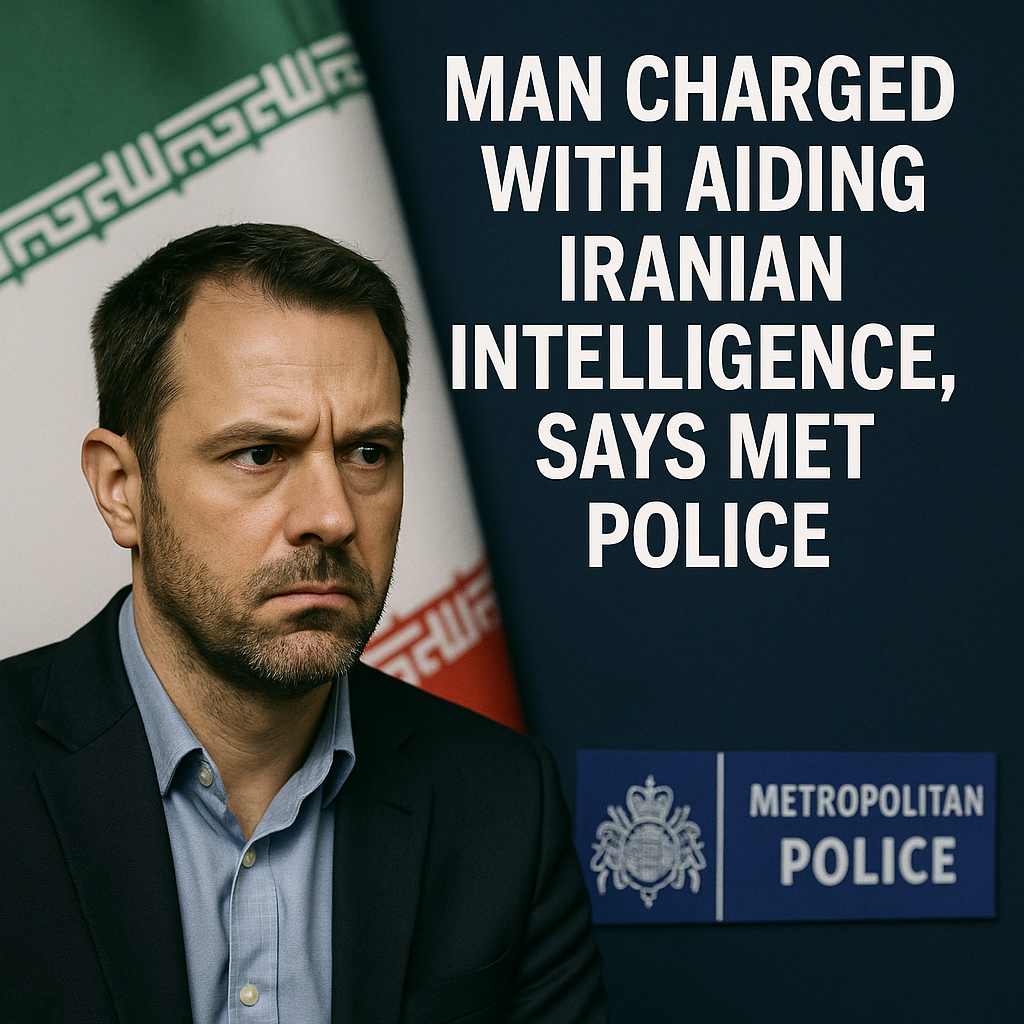Illustration of Man Charged with Aiding Iranian Intelligence, Says Met Police