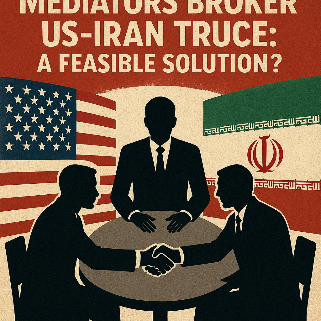 Illustration of Mediators Broker US-Iran Truce: A Feasible Solution?