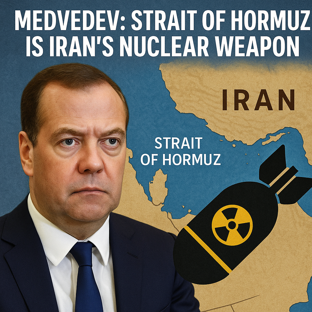 Illustration of Medvedev: Strait of Hormuz is Iran's Nuclear Weapon
