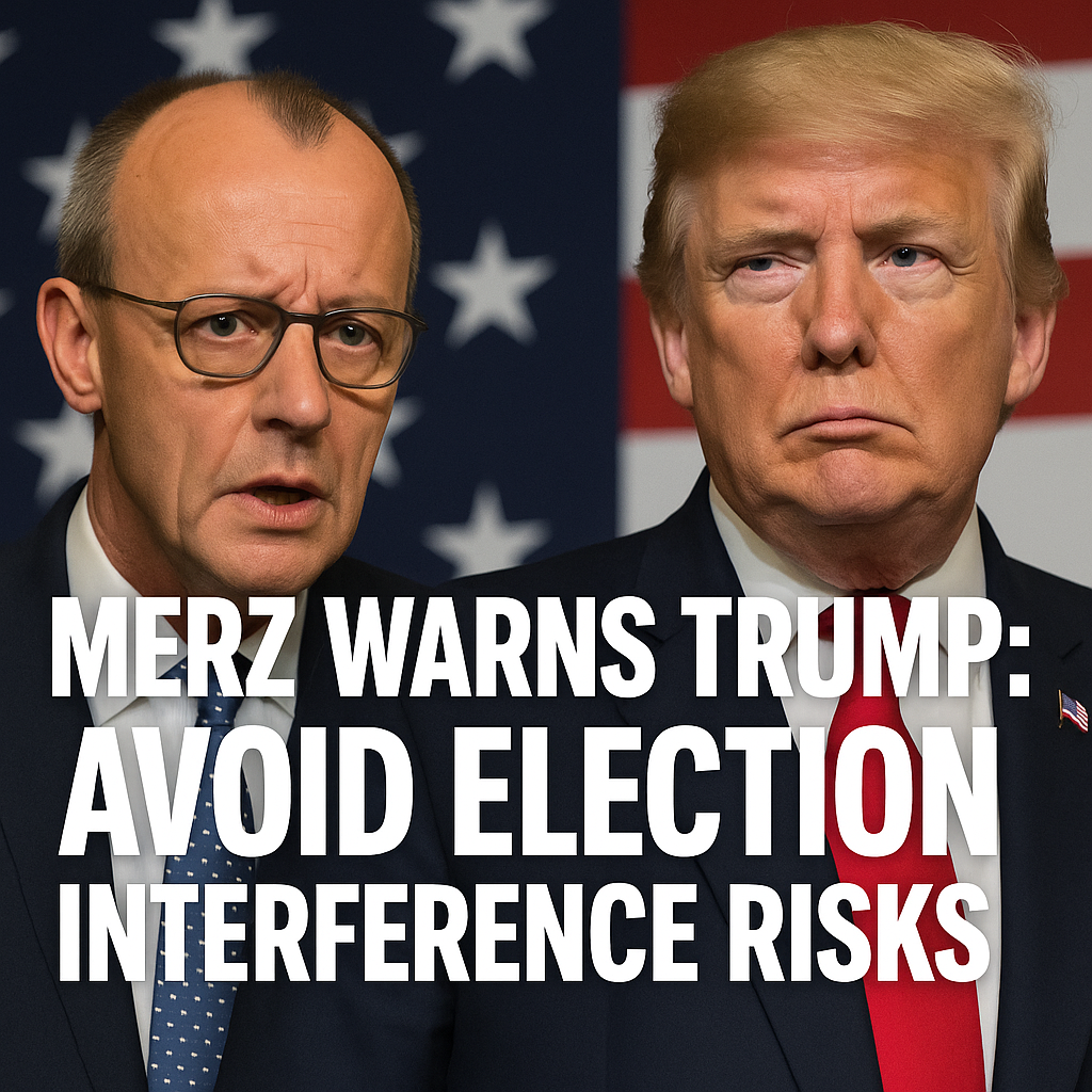 Illustration of Merz Warns Trump: Avoid Election Interference Risks