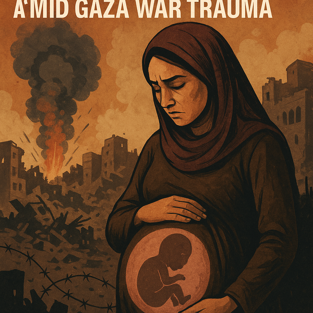 Illustration of Miscarriages Rise Amid Gaza War Trauma