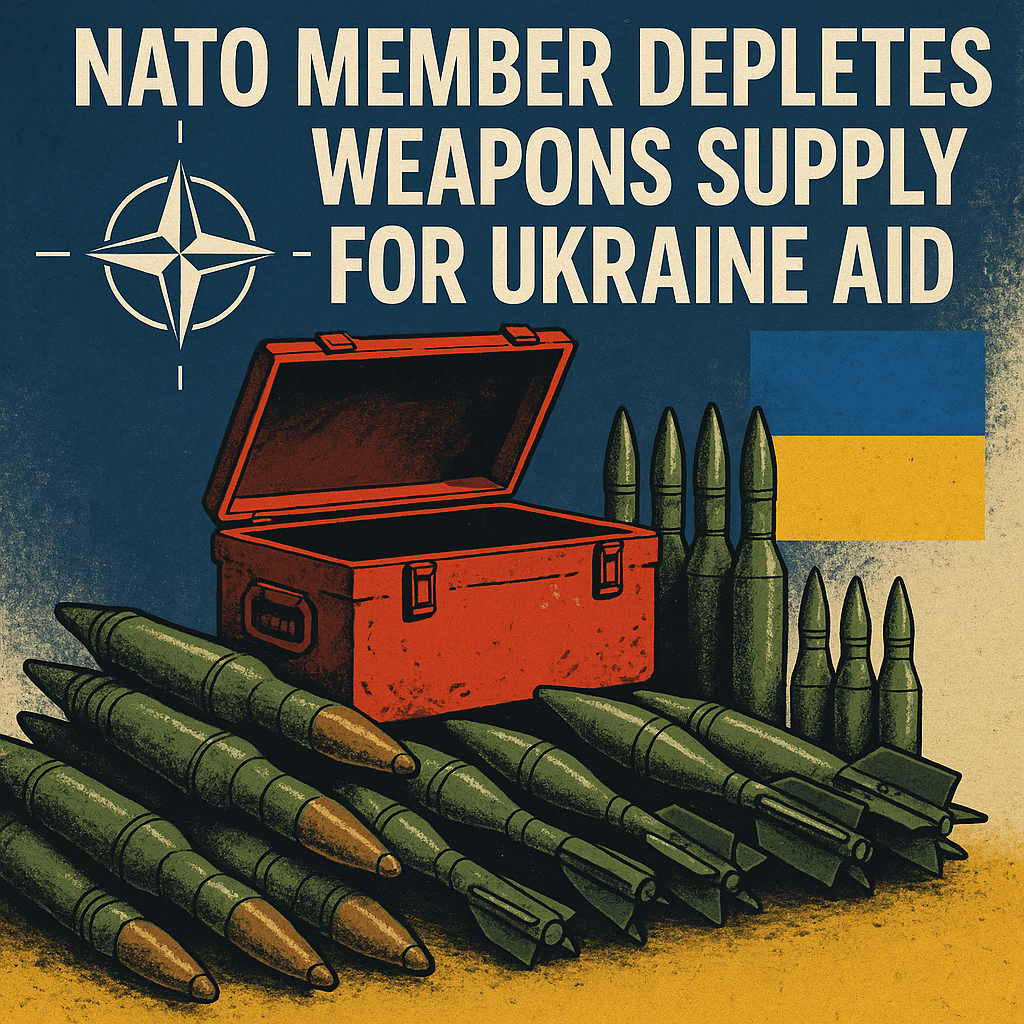 Illustration of NATO Member Depletes Weapons Supply for Ukraine Aid