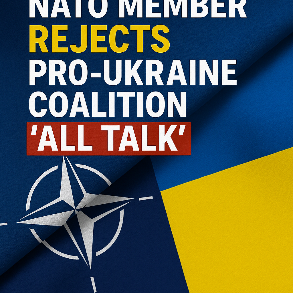 Illustration of NATO Member Rejects Pro-Ukraine Coalition 'All Talk'